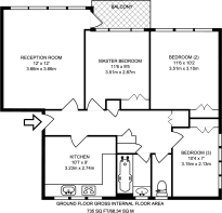 Floorplan area for info only, not for £/sq. ft valuation