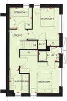 First floor plan of our 3 bed Ennerdale home