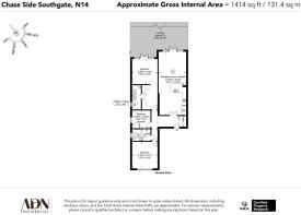 Flat 1, 272 Chase Side Southgate N14 4PR-Floor Pla
