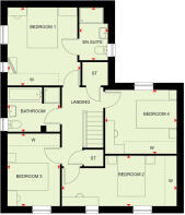 First floor of the 4 bedroom Alfreton