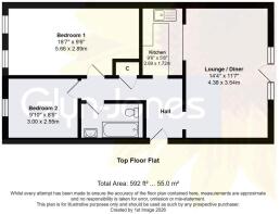 Floorplan - Flat 4, Antonia Court, Terminus Road,