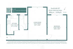 Floorplan To Let 1 Bedroom Flat Carleton Road N7 I