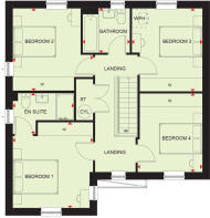 First floor floorplan of The Halton