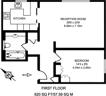 Floorplan area for info only, not for £/sq. ft valuation