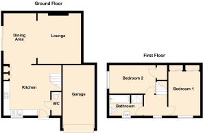 2D Floor Plan 6 Lorina Grove, Llandudno - all floo
