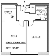 Flat 3 Porters House - Floor plan.png
