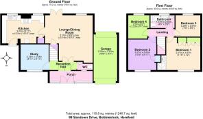 Floor Plan 98 Sandown Drive, Hereford HR4 9TB.JPG