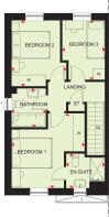 First floor plan of our 3 bed Ellerton home
