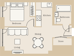 1B Floorplan