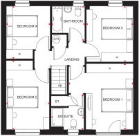 First floor plan of Kinghorn house type