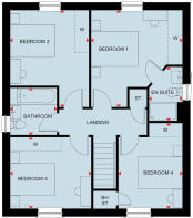 First floor of the 4 bedroom Kirkdale