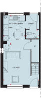 The ground floor floorplan of The Waltham at High Forest, New Waltham