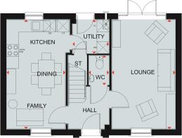 The Hadley wide ground floor plan