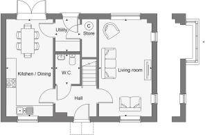 Dandara - Buckmore Green  - The Hampton V1, Home 80 floorplan