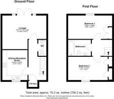 3 Willow Bank, Sutton St Nicholas - all floors.JPG