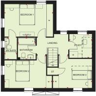 First floor plan of our 4 bed Allerthorpe home