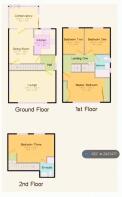 Floorplan.  Gound Floor, 1st Floor, 2nd Floor