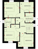 First floor of the 4 bedroom Kingsley