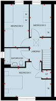 First floor plan of the Bluebell