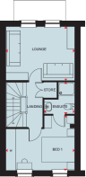First floor plan of the Greenwood at Ladden Garden Village