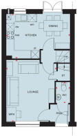 Ground floor floorplan of the Archford at Chaloners Green, Whitby