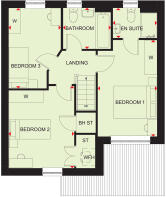 First floor plan of our 4 bed Holkham home