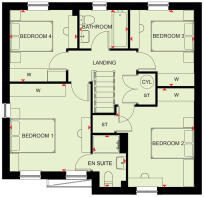 First floor floorplan of The Radleigh
