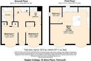 Raglan Cottage, 10 Alma Place, Yarmouth - all floo