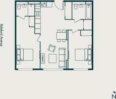 2 bed 2 bath Type...