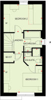 First floor of the 2 bedroom Kenley at Fairway Gardens July 2024