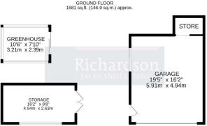 Garage, Storage and Greenhouse Floorplan with wate