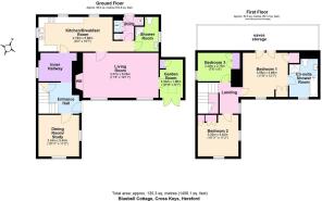 Floor Plan Bluebell Cottage, Cross Keys, Hereford 