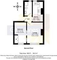 Floorplan - Second Floor Flat, 5, South Terrace, L
