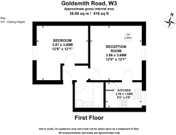 First Floor Flat, Flat 2, 11 Goldsmith Road, Londo