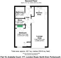 Floor plan Flat 19, Arabella Court. PO2 9DP.JPG