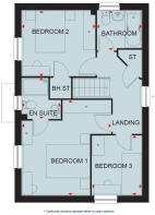 First floor floorplan of The Hadley