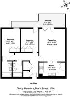 Flat 4, 186, Tenby Mansions, Brent Street London,