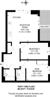 Floorplan area for info only, not for £/sq. ft valuation