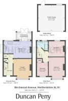 Birchwood Avenue, Hertfordshire AL10 - floor plan.