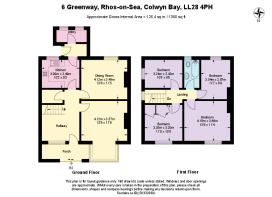 Floor Plan - 6 Greenway, Rhos-on-Sea, Colwyn Bay L