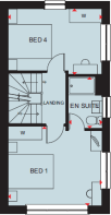 Willington first floor plan at Orchards Rise