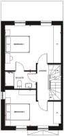 First floor floor plan. Hythie. 4 bed home.