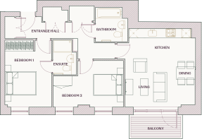 2bed B03 Floorplan