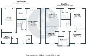 21 Oak Farm Drive, Milcombe, Banbury - all floors