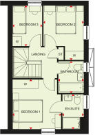 First floor plan of our 3 bed Moresby home
