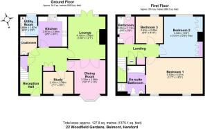 Floor Plan 22 Woodfield Gardens, Belmont, Hereford