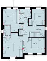 First floor plan of the Holden 4 bedroom home