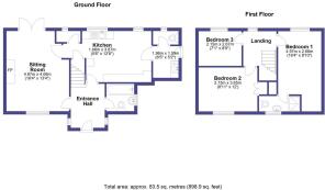 3 Nicholson Cottages, Hinton St Mary - all floors 