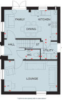 Ground floor floorplan of The Hadley