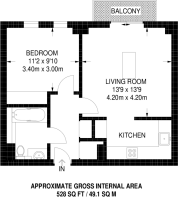 Floorplan area for info only, not for £/sq. ft valuation